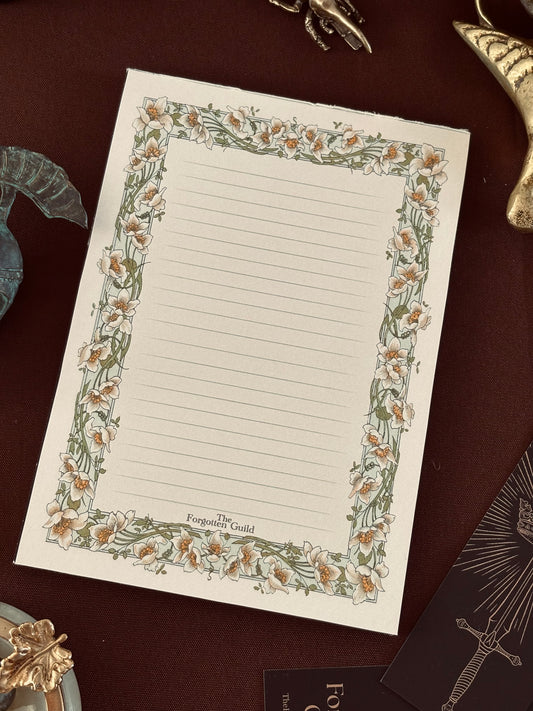 Whispered Windflower - 50 Sheet, A5 Writing Pad