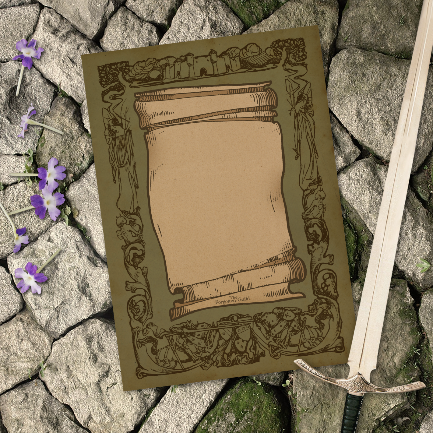 The Lost Scroll - 50 Sheets, A5 Writing Pad