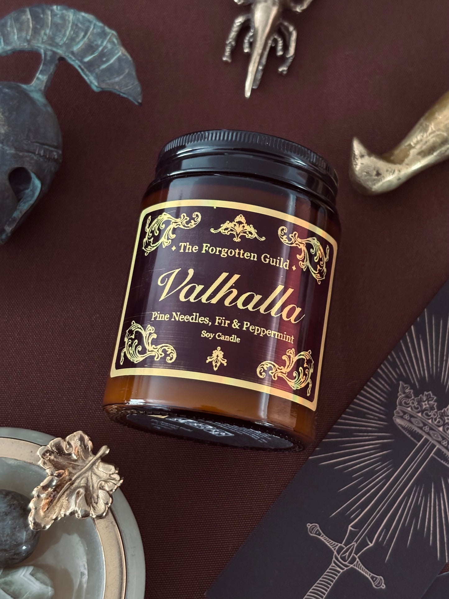 Valhalla - Scented Soy Candle, Pine Needles and Peppermint