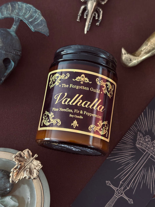 Valhalla - Scented Soy Candle, Pine Needles and Peppermint