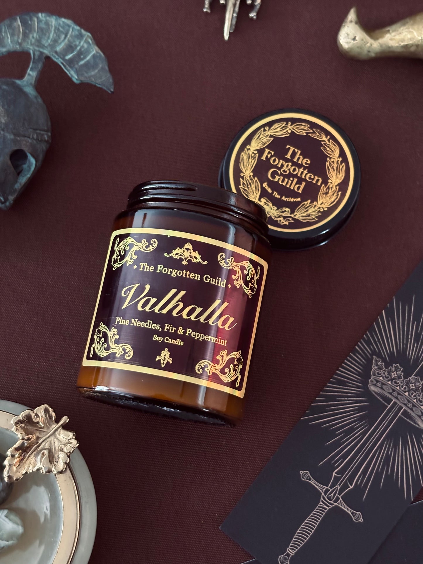 Valhalla - Scented Soy Candle, Pine Needles and Peppermint