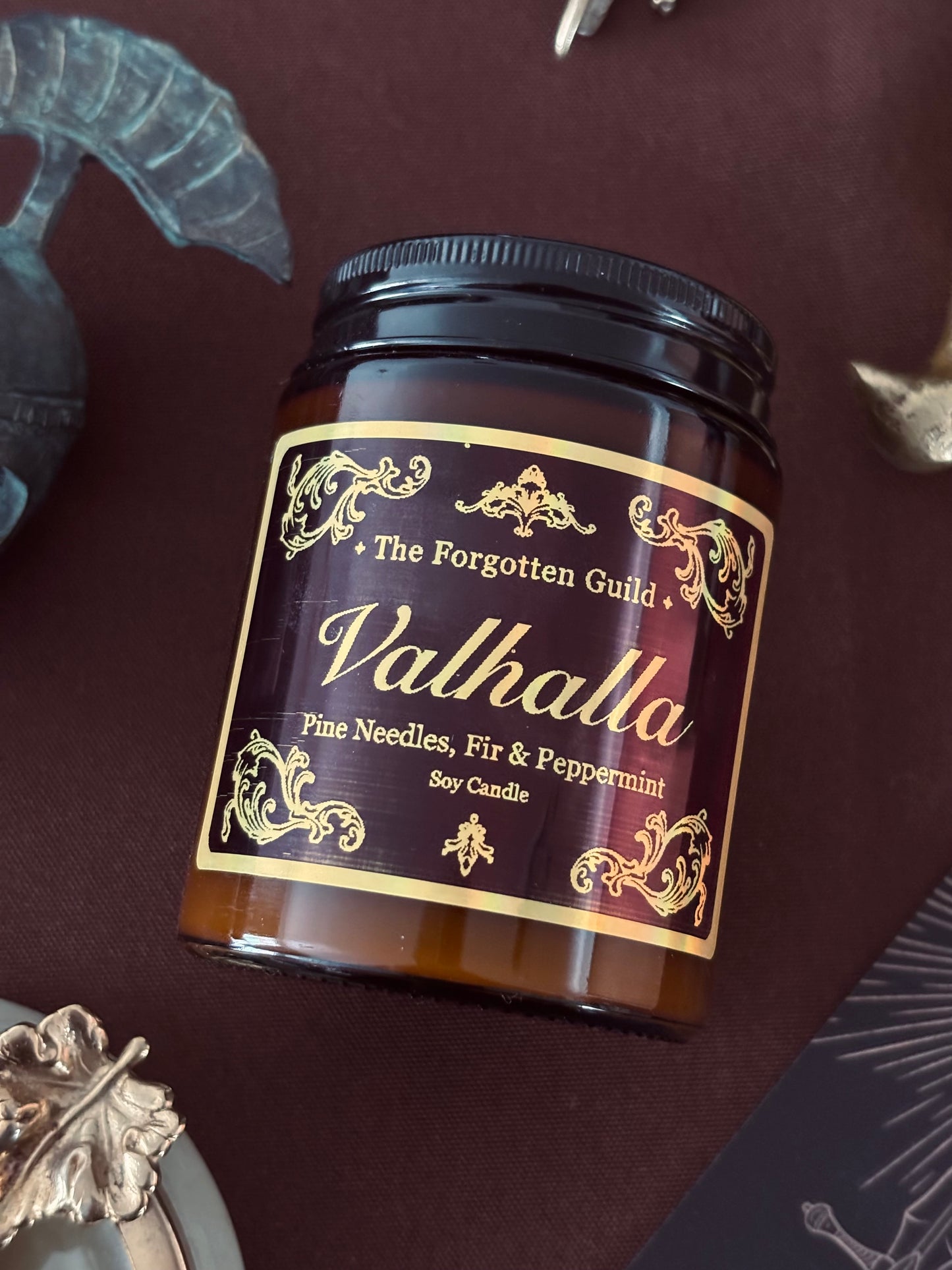 Valhalla - Scented Soy Candle, Pine Needles and Peppermint