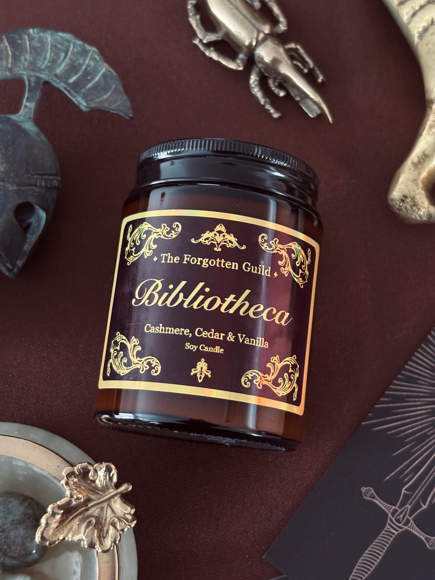 Bibliotheca - Scented Soy Candle, Cashmere and Cedar