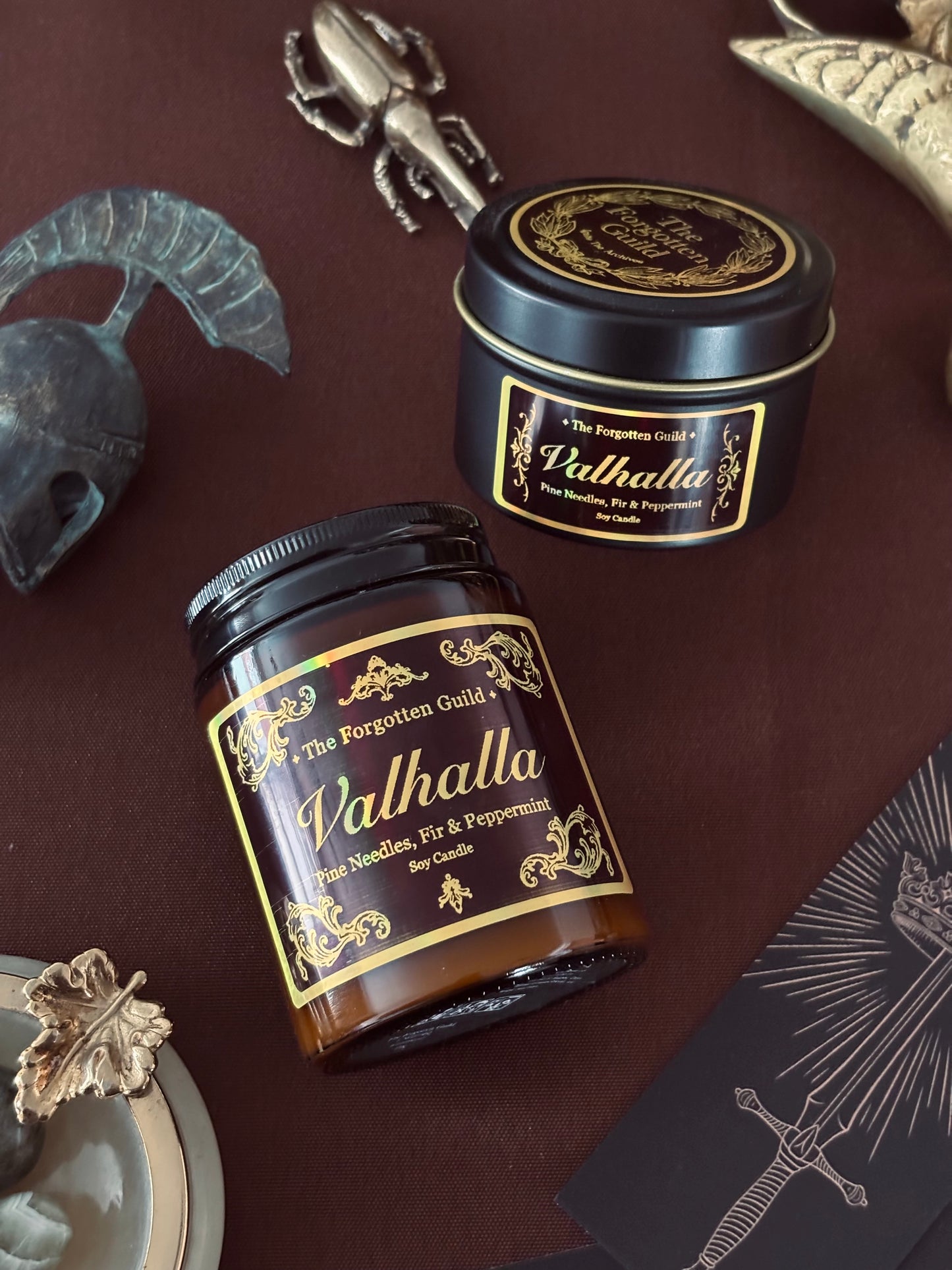 Valhalla - Scented Soy Candle, Pine Needles and Peppermint