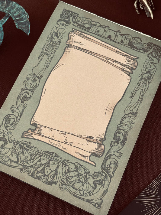 The Lost Scroll - 50 Sheets, A5 Writing Pad
