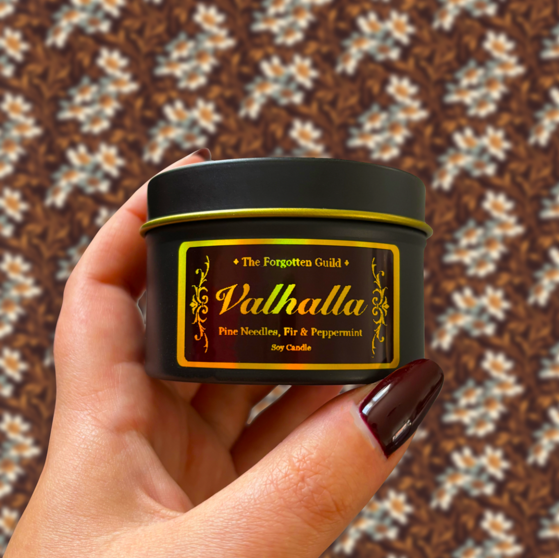 Valhalla - Scented Soy Candle, Pine Needles and Peppermint