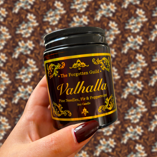 Valhalla - Scented Soy Candle, Pine Needles and Peppermint